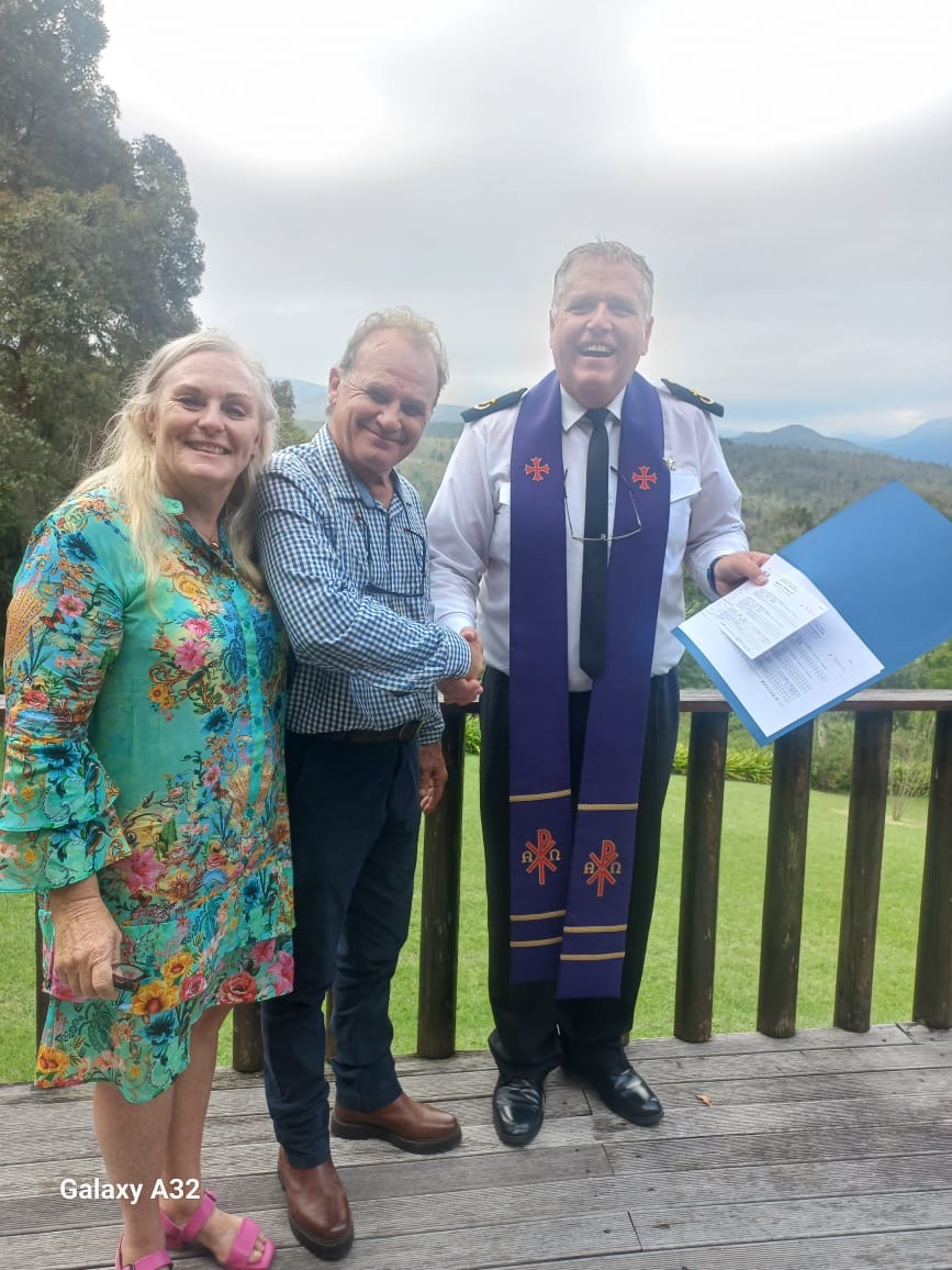 Wedding ceremony by Dr. Gerrit Rademeyer in Hondeklipbaai